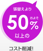 張替えよりおよそ50%以上のコスト削減